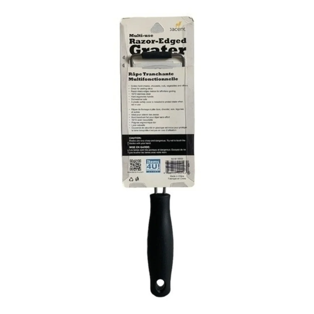 Multi Use Razor Edge Grater Stainless Steel 18/10 Cheese Zester Safety Cover NIB